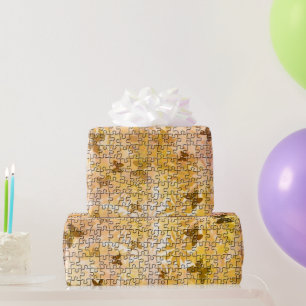 Papel De Regalo Mariposas de rompecabezas y Daisies-Browns de STay