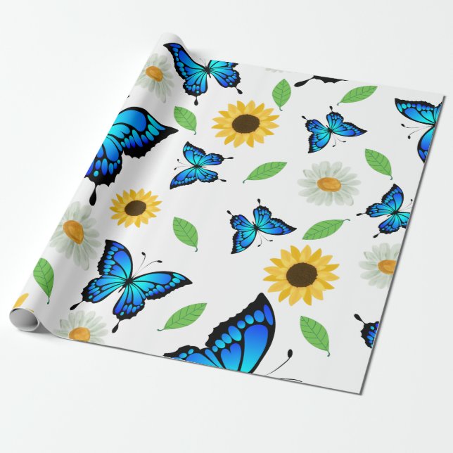 Papel De Regalo Mariposas de verano (Desenrollado)