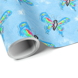 Papel De Regalo Mariposas Dimensionales