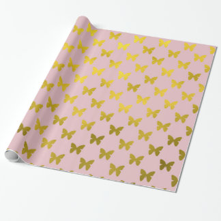 Papel De Regalo Mariposas metálicas del Relieve metalizado de la