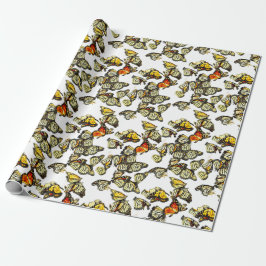 Papel De Regalo Mariposas Monarca