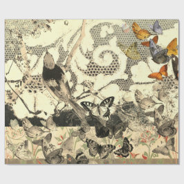 PAPEL DE REGALO MARIPOSAS Y RAPIDEZ DE REGALO DE LACE