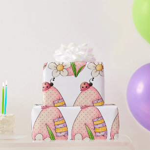 Papel De Regalo Mariquita Huevo de Pascua