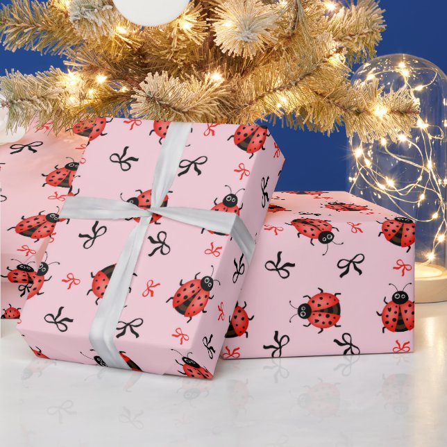 Papel De Regalo Mariquitas y lazos (Vacaciones)