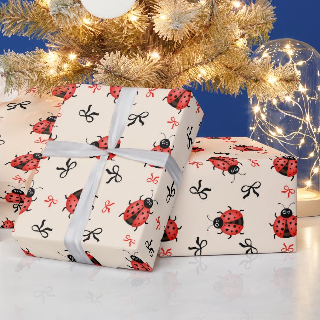 Papel De Regalo Mariquitas y lazos (Vacaciones)