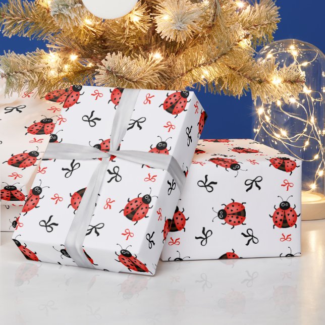 Papel De Regalo Mariquitas y lazos (Vacaciones)