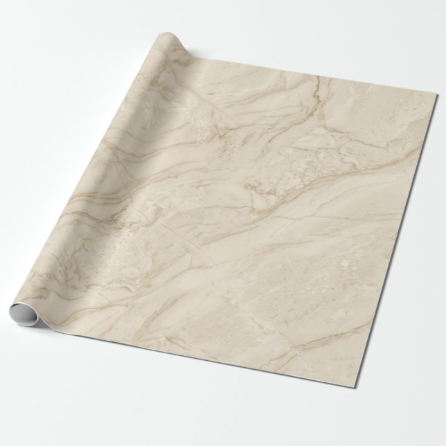 Papel De Regalo Mármol beige estilo moderno elegante sutil (Desenrollado)