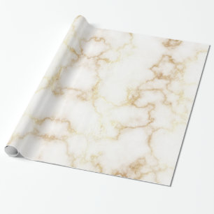 Papel De Regalo Mármol blanco de la vena de oro