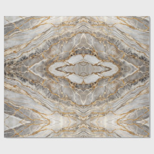 Papel De Regalo Mármol blanco oro agrietado moderno