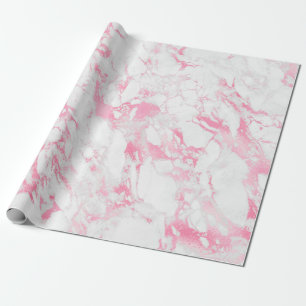 Papel De Regalo Mármol blanco rosa