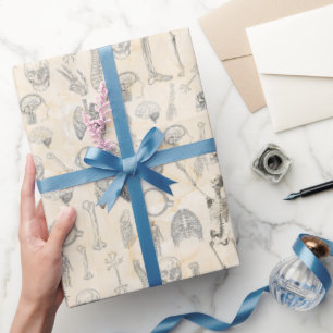 Papel De Regalo Mármol de marfil de anatomía humana vintage