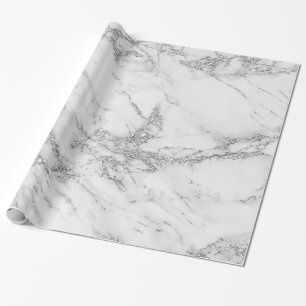 Papel De Regalo Mármol de plata gris blanco elegante elegante del