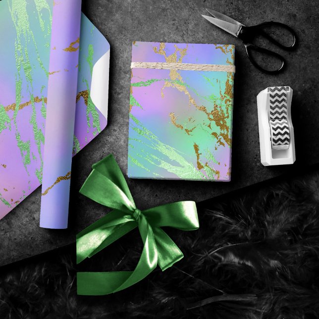 Papel De Regalo Mármol del Milenio | Jugador Pastel Arcoiris Ombre (Subido por el creador)