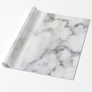 Papel De Regalo Mármol falso blanco y gris