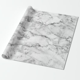 Papel De Regalo Mármol gris blanco oro Carrara Resumen negro