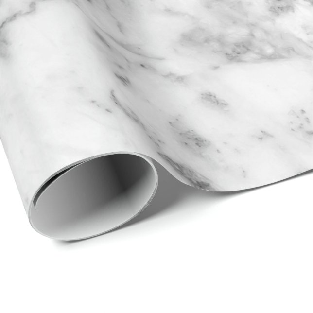Papel De Regalo Mármol gris blanco oro Carrara Resumen negro (Esquina del rollo)