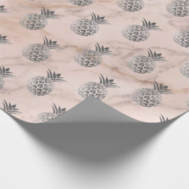 Papel De Regalo Marmol gris de piña de verano tropical