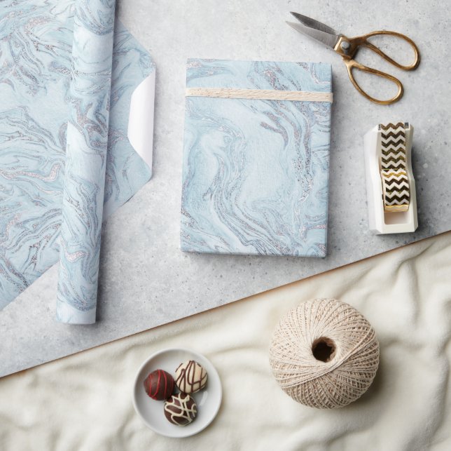 Papel De Regalo Mármol plateado (Artesanía)