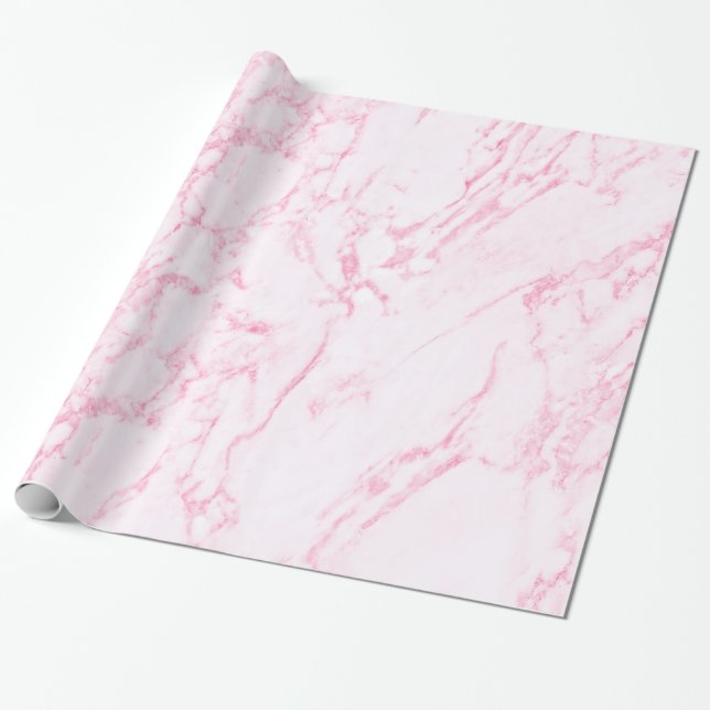 Papel De Regalo Mármol rosa (Desenrollado)