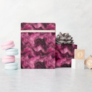 Papel De Regalo Mármol rosa oscuro y dorado 