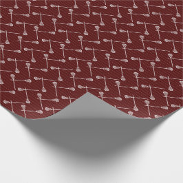 Papel De Regalo Maroon Lacrosse White Sticks Patterado