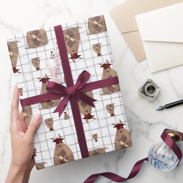 Papel De Regalo Maroon Texas Graduate Armadillo (Subido por el creador)