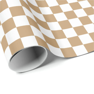 Papel De Regalo Marrón de camello/negro