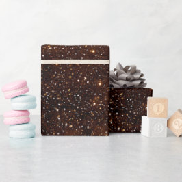 Papel De Regalo Marrón de chocolate oscuro con rico patrón de bril