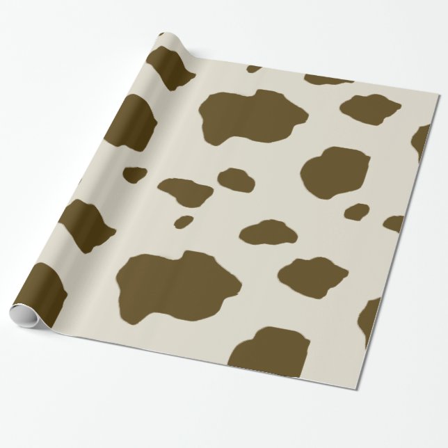 Papel De Regalo Marrón de la PIEL de la VACA (Desenrollado)