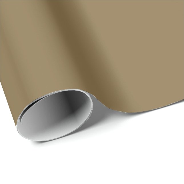 Papel De Regalo Marrón gris sólido (Esquina del rollo)