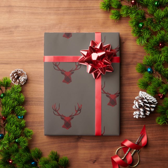 Papel De Regalo Marrón rústico sólido gradiente neutral ciervo alc (Regalo de vacaciones)