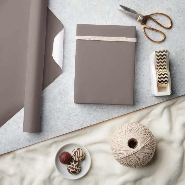 Papel De Regalo Marrón sólido en nuez (Artesanía)