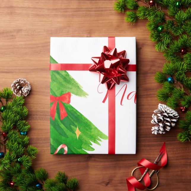 Papel De Regalo Marry Christmas (Regalo de vacaciones)