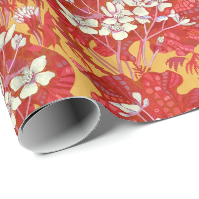 Papel De Regalo Marsh Marigold Flores Silvestres Buttercup Flores  (Esquina del rollo)