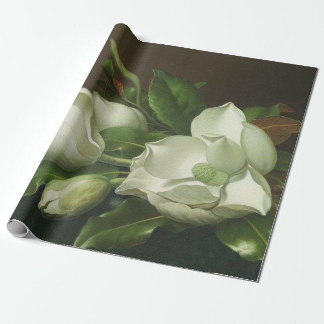 Papel De Regalo Martin Johnson Heade - Magnolias (Desenrollado)
