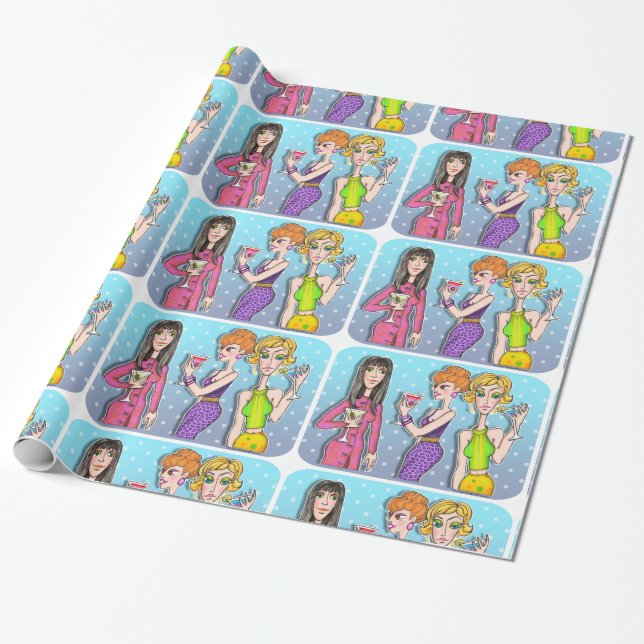 Papel de regalo Martini Divas (Desenrollado)