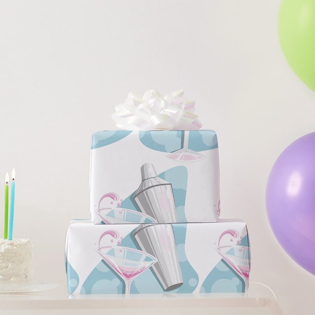 Papel De Regalo Martini Glass And Shaker (Subido por el creador)