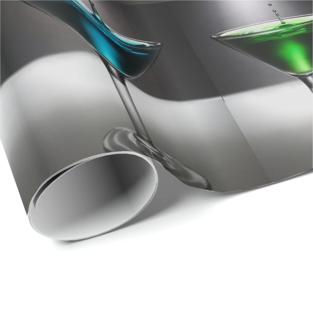 Papel De Regalo Martini Glasses (Esquina del rollo)