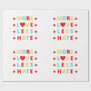 Papel De Regalo Más amor menos odio gracioso