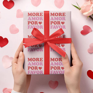 Papel de Regalo Más Amor Por Favor Cita de Amor