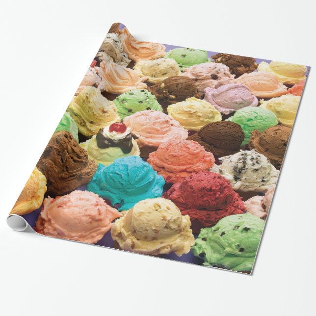 Papel De Regalo Más cucharadas del helado que usted podían comer (Desenrollado)