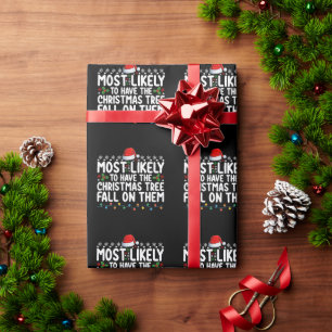 Papel De Regalo Más Probable Que Se Le Caiga El Árbol De Navidad E
