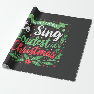 Papel De Regalo Más Propenso a Cantar más Fuerte en Navidad