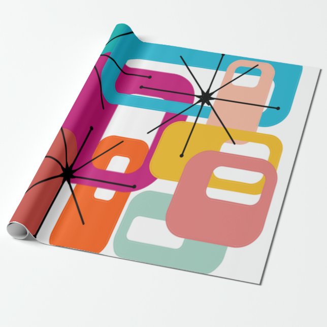 Papel De Regalo Más Rectángulos y estallidos (Desenrollado)