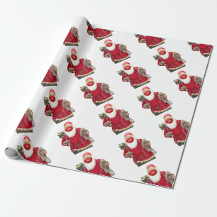 Papel De Regalo Máscara de cara de Santa Claus