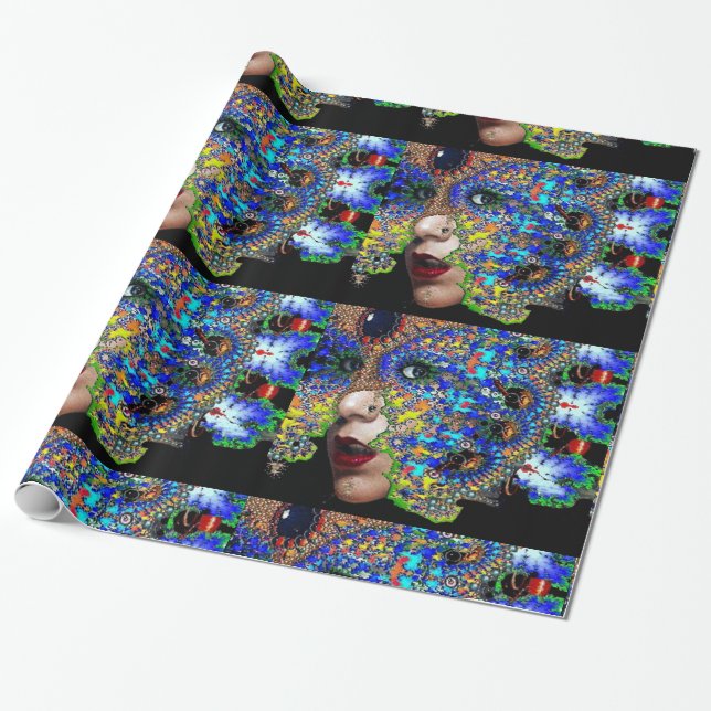 PAPEL DE REGALO MÁSCARA FRACTAL EFEMERAL (Desenrollado)