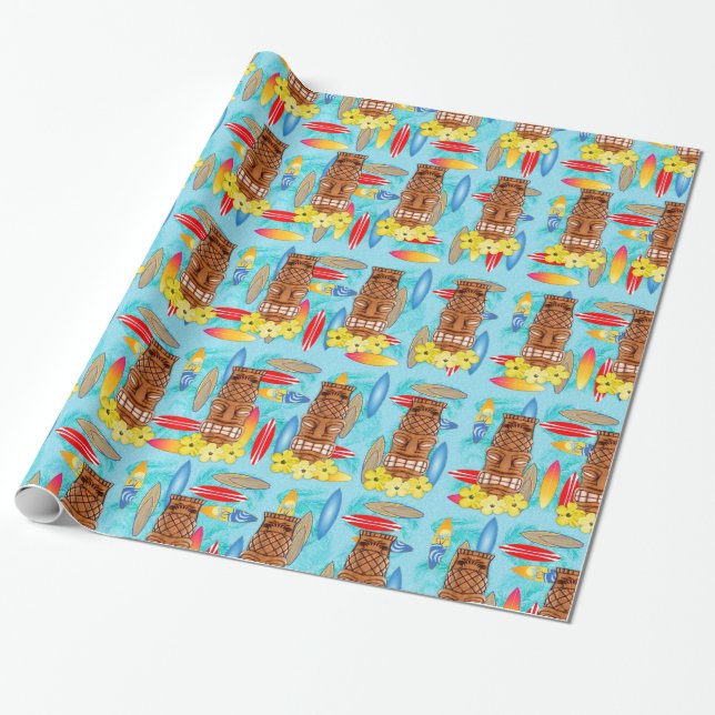 Papel De Regalo Máscara hawaiana de Tiki (Desenrollado)