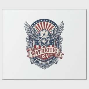 Papel De Regalo Máscara Patriótica Guardia Libertad Militar Inspir