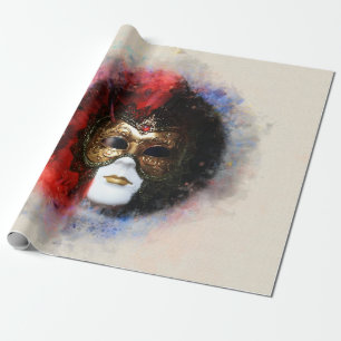 Papel De Regalo máscara veneciana de carnaval