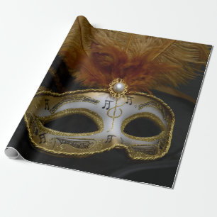 Papel De Regalo Mascarada veneciana de la máscara del carnaval de